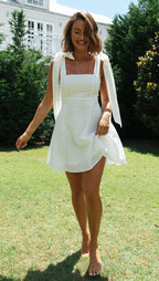 Pepper Pots Mini Dress - White