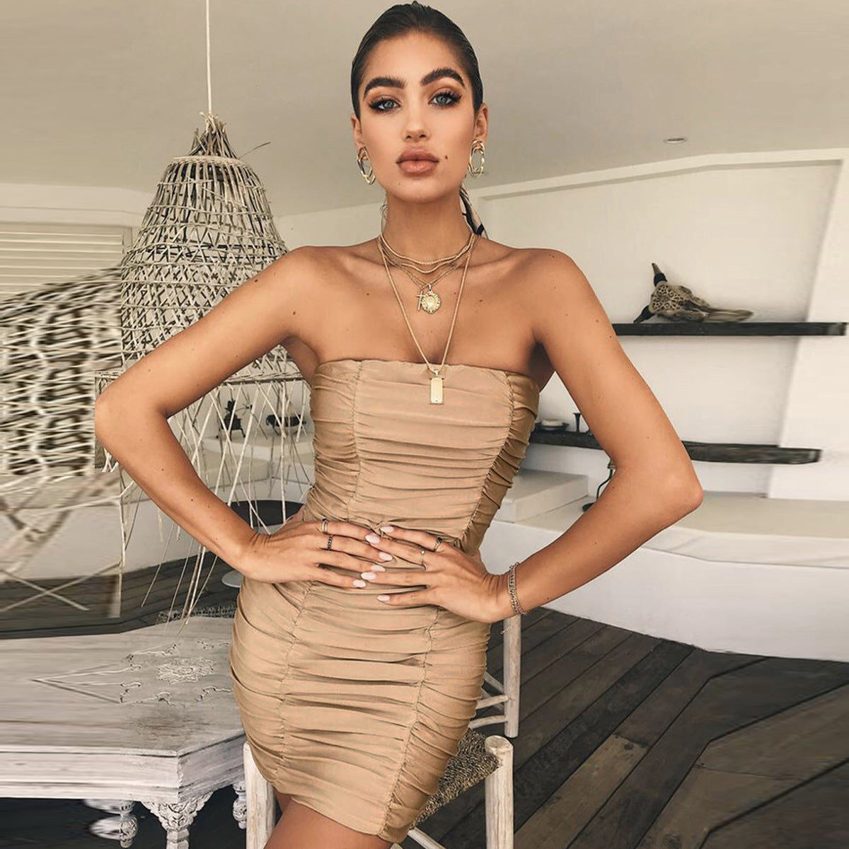 Evlyn Dress - Khaki