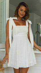 Pepper Pots Mini Dress - White