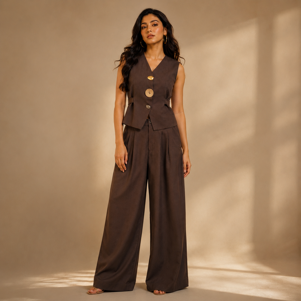 Cocoa Buttons Co-ord set