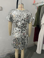 Retro Party Dress - Silver