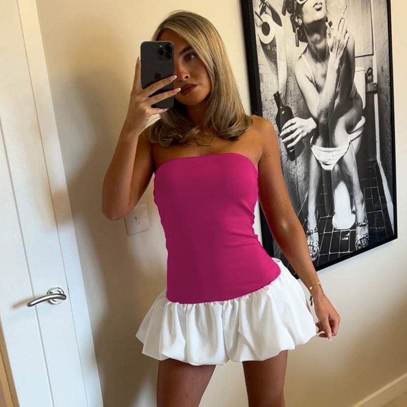 Barney Mini Dress - Rose Red