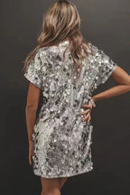 Retro Party Dress - Silver