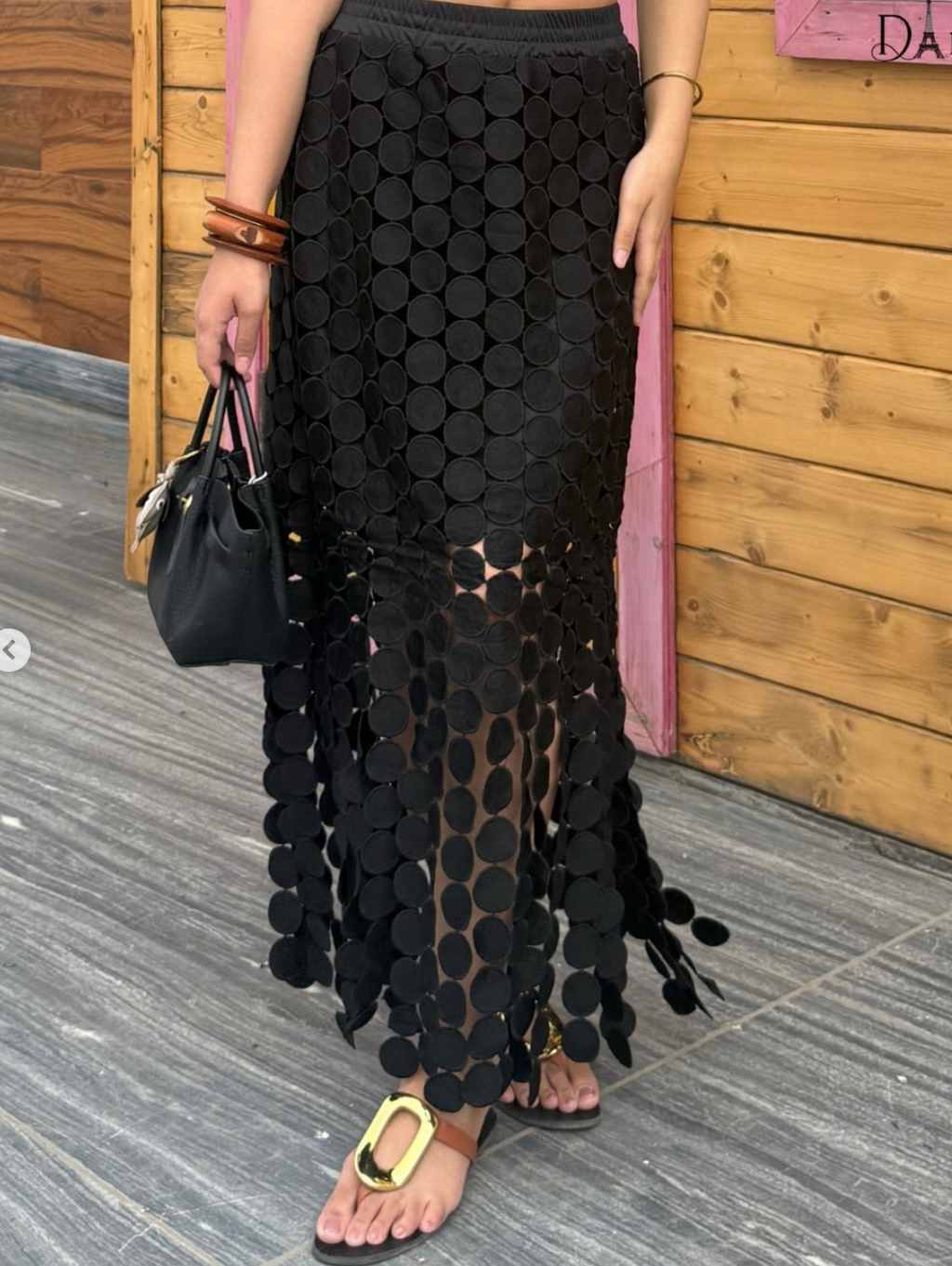 Circle Frill Skirt (Black)